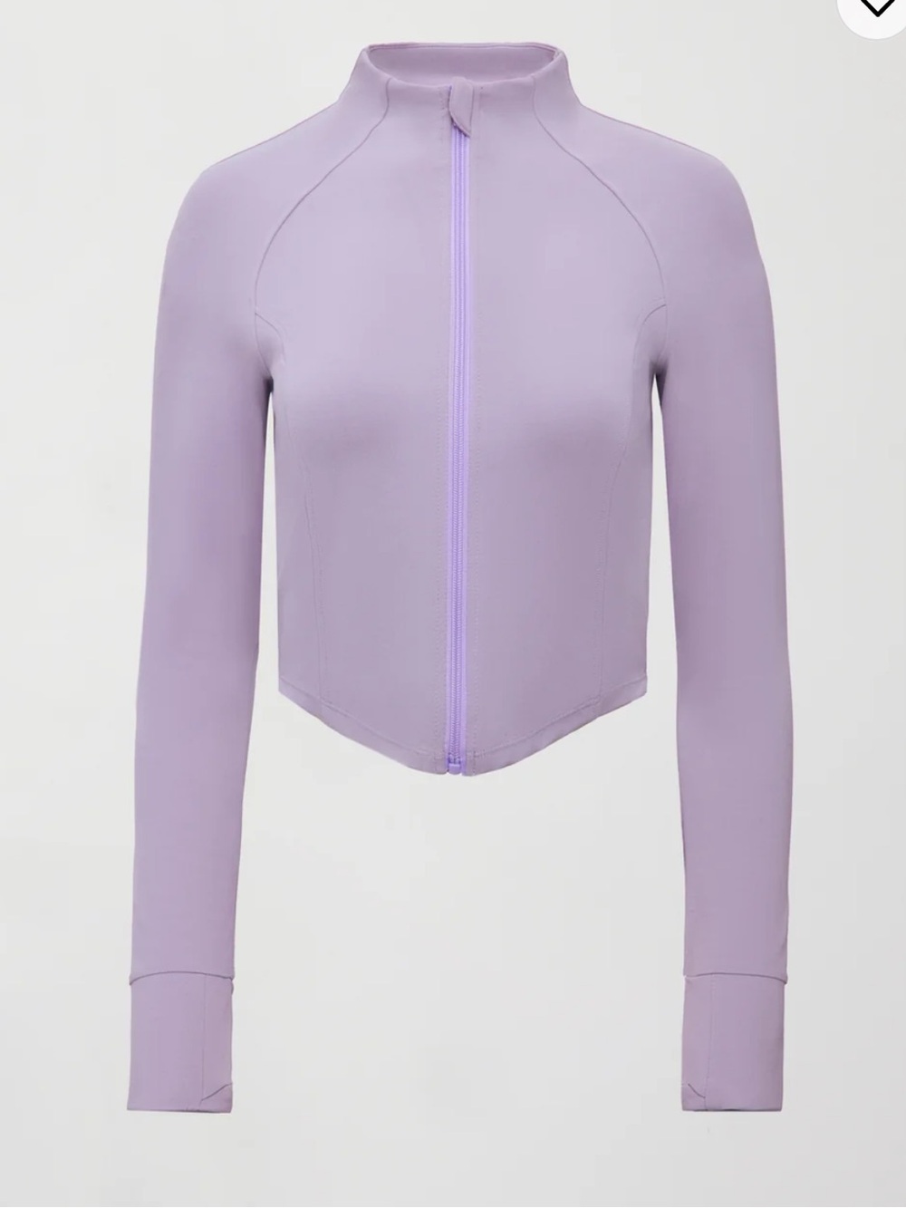 Mock Neck Corset Zip Top in Melt Active Jacket